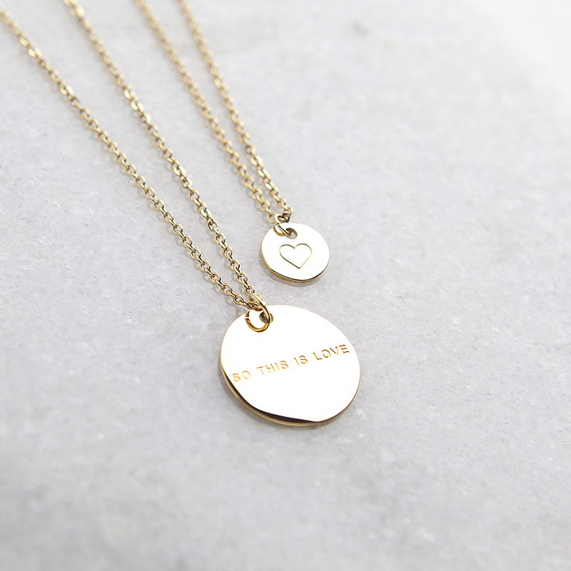 Our Love is Forever in Spanish Love Gift Stainless Steel-Silver Tone or 18k Gold Finish-Pendant Necklace Adjustable 18-22 w Free Luxury Gift Box