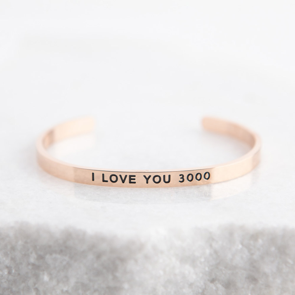 LiFashion LF I Love You 3000 Bracelet for Men Women - Stainless Steel  Braided Leather Personalized Name Custom I Love You Cuff Bracelets Jewelry  for